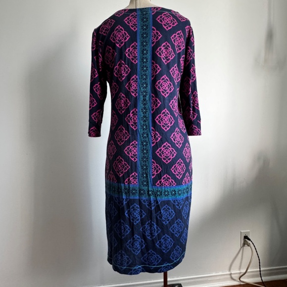 Hatley - Dark Blue and Pink Pullover Dress - Picture 3 of 8